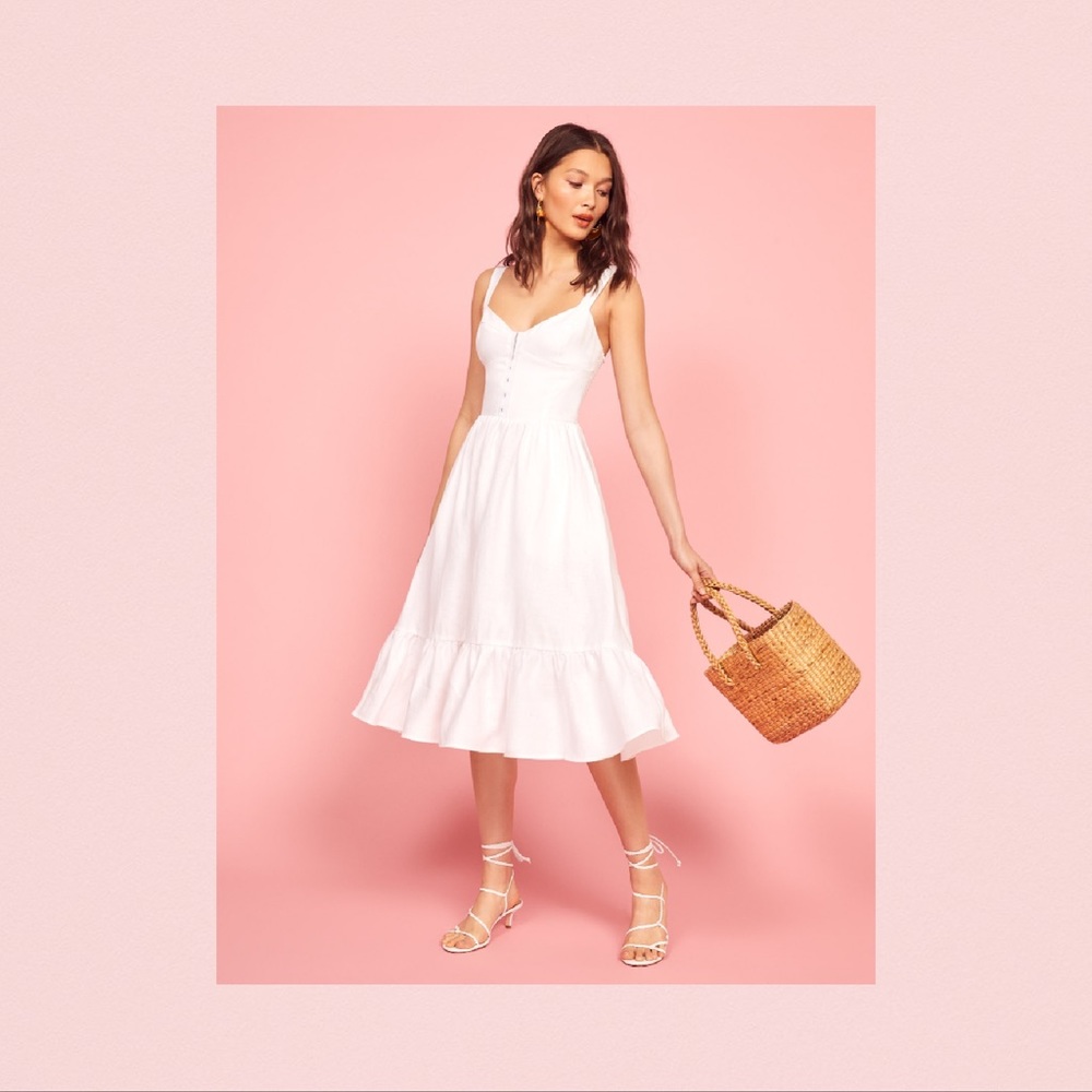 Reformation Dolci Dress in White NWT Size 2